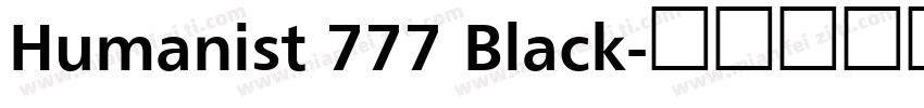 Humanist 777 Black字体转换
